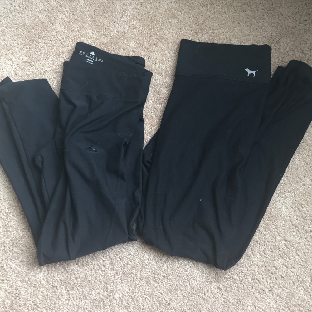 **REVERSIBLE** VS PINK legging AND adidas legging